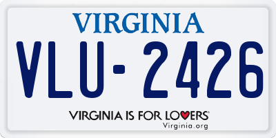 VA license plate VLU2426
