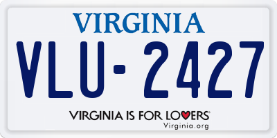 VA license plate VLU2427