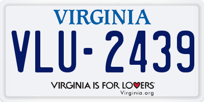 VA license plate VLU2439