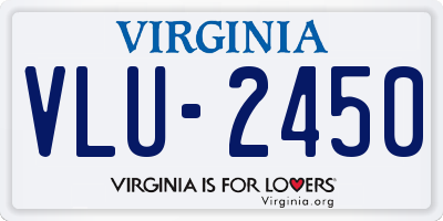VA license plate VLU2450