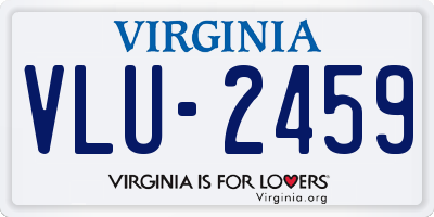 VA license plate VLU2459