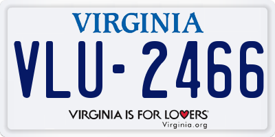 VA license plate VLU2466