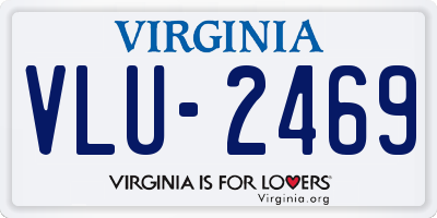 VA license plate VLU2469