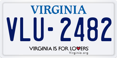 VA license plate VLU2482