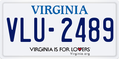 VA license plate VLU2489