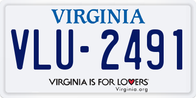 VA license plate VLU2491