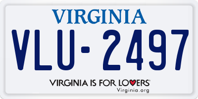 VA license plate VLU2497