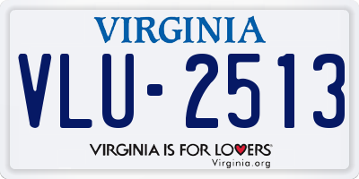 VA license plate VLU2513