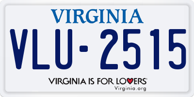 VA license plate VLU2515