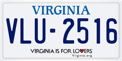 VA license plate VLU2516