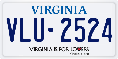 VA license plate VLU2524