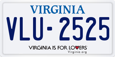 VA license plate VLU2525