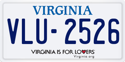 VA license plate VLU2526