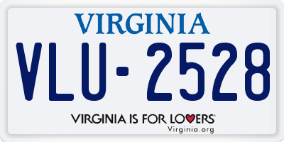 VA license plate VLU2528