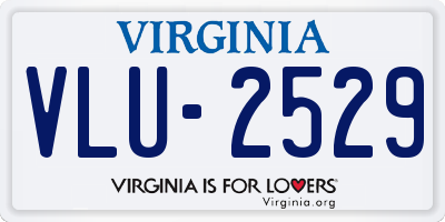 VA license plate VLU2529