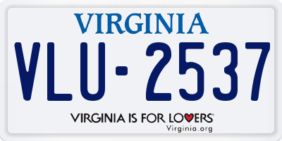 VA license plate VLU2537