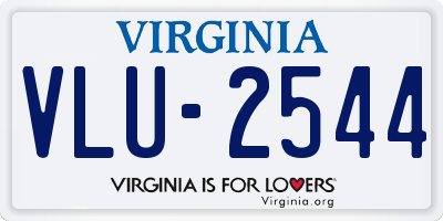 VA license plate VLU2544