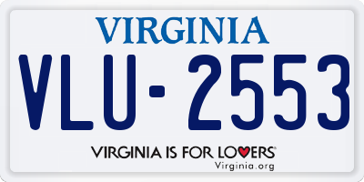 VA license plate VLU2553