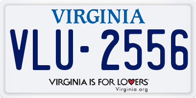VA license plate VLU2556