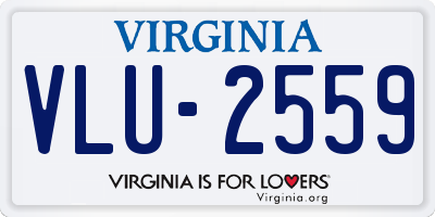 VA license plate VLU2559