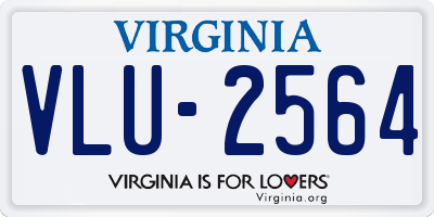 VA license plate VLU2564