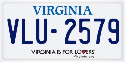 VA license plate VLU2579