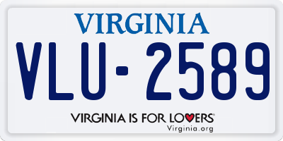 VA license plate VLU2589