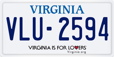 VA license plate VLU2594