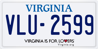 VA license plate VLU2599