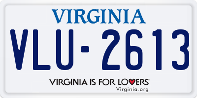 VA license plate VLU2613