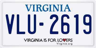 VA license plate VLU2619