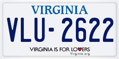 VA license plate VLU2622