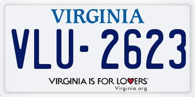 VA license plate VLU2623