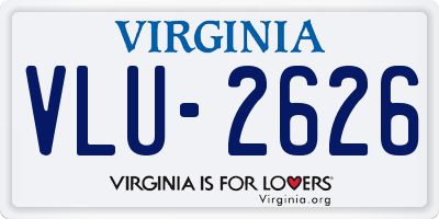 VA license plate VLU2626