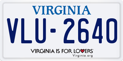 VA license plate VLU2640