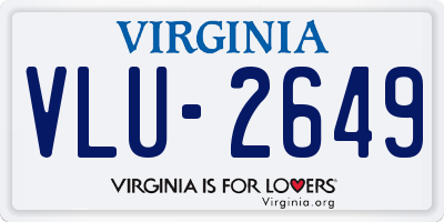 VA license plate VLU2649