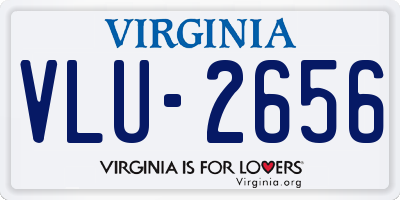 VA license plate VLU2656