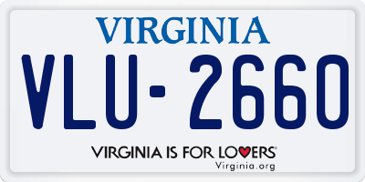 VA license plate VLU2660