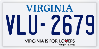 VA license plate VLU2679