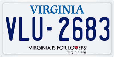 VA license plate VLU2683