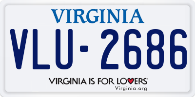 VA license plate VLU2686