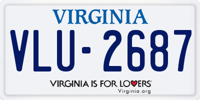 VA license plate VLU2687