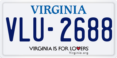 VA license plate VLU2688