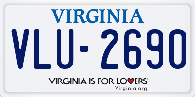 VA license plate VLU2690