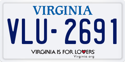 VA license plate VLU2691