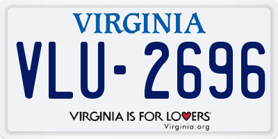VA license plate VLU2696