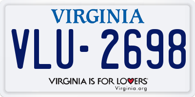 VA license plate VLU2698