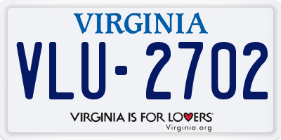 VA license plate VLU2702