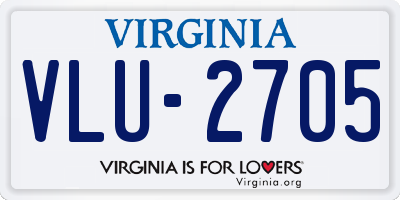 VA license plate VLU2705
