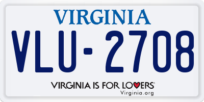 VA license plate VLU2708
